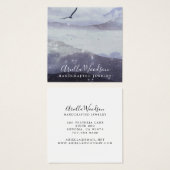 抽象芸術ブルー図形ジュエリーデザイナ表示カード (正面&裏面)