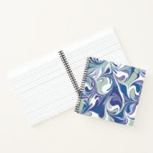 抽象芸術ブルー大理石の旋回スタイリッシュ ノートブック (内部)