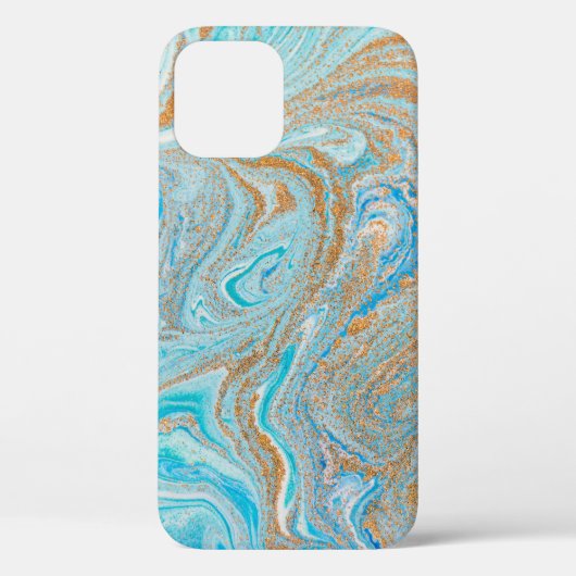 抽象芸術ブルー大理石テクスチャ Case-Mate iPhoneケース (裏面)