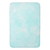 抽象芸術ブルー水彩模様 バスマット (正面縦)