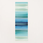 抽象芸術ブルー水彩 ヨガマット (正面)