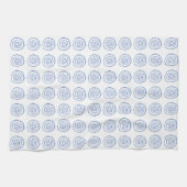 抽象芸術ブルー海岸柄キッチンタオル キッチンタオル (横)