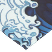 抽象芸術ブルー海波日本のスタイルアートワーク | テーブルクロス (アングル)