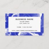 抽象芸術ブルー白流体アート 名刺 (裏面)