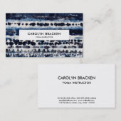 抽象芸術ブルー絞り染め水色パエレガントターン   名刺 (正面/裏面)