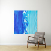 抽象芸術ブルー絵画アートの背景。モダン芸術 タペストリー (インサイチュ(横))