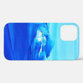 抽象芸術ブルー絵画アートの背景。モダン芸術 Case-Mate iPhoneケース (裏面 (横))