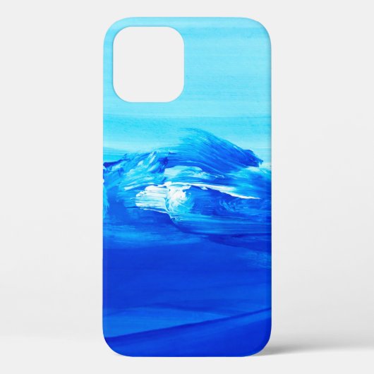 抽象芸術ブルー絵画アートの背景。モダン芸術 Case-Mate iPhoneケース (裏面)