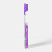 抽象芸術ブルー緑 iPhone 16ケース (左側面)