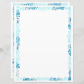 抽象芸術ブルー縁どスクラップブックとジャーナル紙 (正面/裏面)