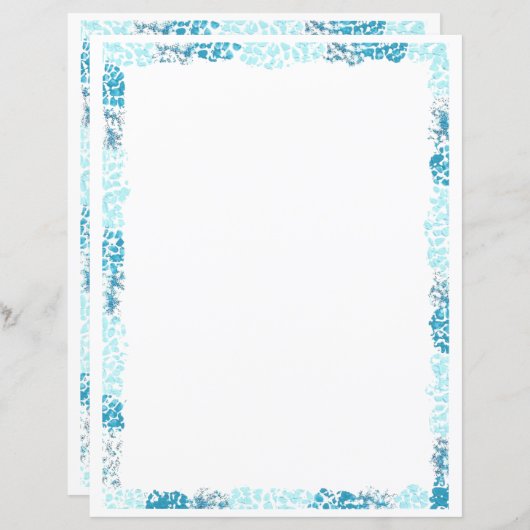 抽象芸術ブルー縁どスクラップブックとジャーナル紙 (正面/裏面)