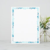 抽象芸術ブルー縁どスクラップブックとジャーナル紙 (スタンド正面)