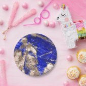 抽象芸術ブルー花崗岩ブルー大理石ブルー ペーパープレート (パーティー)