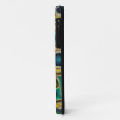 抽象芸術ブルー金ゴールドとティール(緑がかった色)iphoneケース Case-Mate iPhoneケース (裏面/左)