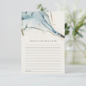 抽象芸術ブルー金ゴールドアドバイス エンクロージャーカード (スタンド正面)