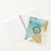 抽象芸術ブルー金ゴールドアルコールインクノート ノートブック (内部)