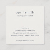 抽象芸術ブルー金ゴールドビーチご注文ありがとうございます スクエア名刺 (裏面)