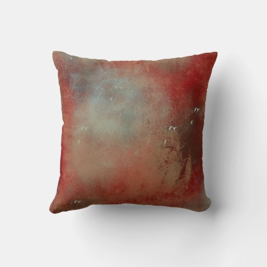 抽象芸術ブルー金ゴールドレッドコンテンポラリーアート クッション (裏面)