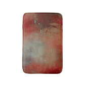 抽象芸術ブルー金ゴールドレッドコンテンポラリーアート バスマット (正面縦)