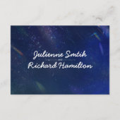 抽象芸術ブルー銀河系結婚ズ案内カード エンクロージャーカード (裏面)