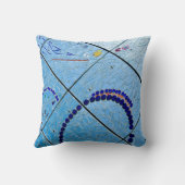 抽象芸術ブルー鏡モザイク クッション (裏面)