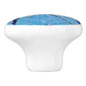 抽象芸術ブルー鏡モザイク セラミックノブ (側面)