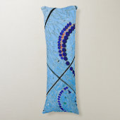 抽象芸術ブルー鏡モザイク ボディピロー (正面縦)