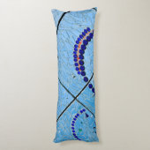 抽象芸術ブルー鏡モザイク ボディピロー (裏面 (縦))