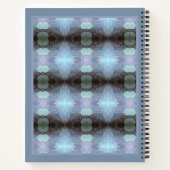 抽象芸術ブルー3フォトホースペットコラージュと名前 ノートブック (裏面)