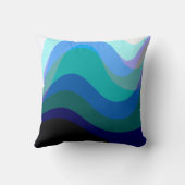 抽象芸術ブルー303 - Groovy Flowing Art クッション (裏面)