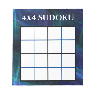 抽象芸術ブルー4x4スドクテンプレート ノートパッド