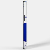 抽象芸術ブルー&オレンジ絵を描(ばちゃばちゃ)跳ねるモノグラム Case-Mate iPhoneケース (裏面 / 右)