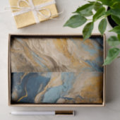 抽象芸術ブルー、オレンジ、ベージュのアクリルテクスチャ 薄葉紙 (ギフト)