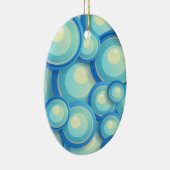 抽象芸術ブルー セラミックオーナメント (右)