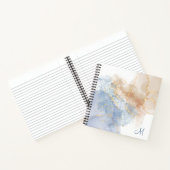 抽象芸術ブルー、ターペ、金ゴールド ノートブック (内部)