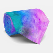 抽象芸術ブルー、ティール(緑がかった色)、ピンク ネクタイ (ロール)