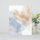 抽象芸術ブルー、トープと金ゴールドスクラップブック紙 (スタンド正面)