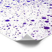 抽象芸術ブルー&パープルウォーターカラーハートラブ引用文 ポスター (角)