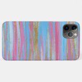 抽象芸術ブルー、ピンク、金ゴールドストロ色彩の鮮やかック Case-Mate iPhoneケース (裏面(横))