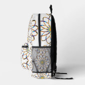 抽象芸術ブルー プリントバックパック (右)