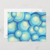 抽象芸術ブルー ポストカード (正面/裏面)