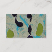 抽象芸術ブルー、ライム、パープル、ホワイト絵画ズ 名刺 (裏面)