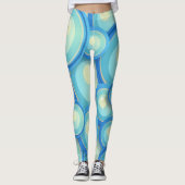 抽象芸術ブルー レギンス (正面)