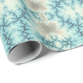 抽象芸術ブルー，灰色の雪片の幾何学的パターン ラッピングペーパー (ロールコーナー)