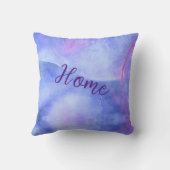 抽象芸術ブルー、Etherealカラーブレンド クッション (裏面)