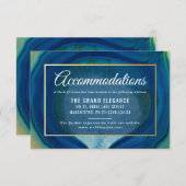 抽象芸術ブルーAgateパタ結婚ーンの宿泊施設 エンクロージャーカード (正面/裏面)