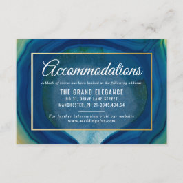 抽象芸術ブルーAgateパタ結婚ーンの宿泊施設 エンクロージャーカード
