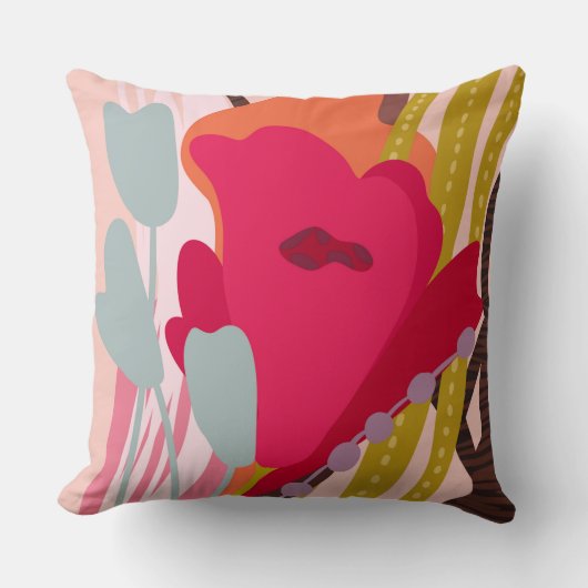 抽象芸術ブロックはっきりしたホーム クッション (正面)