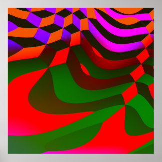 抽象芸術ブロックキュービストプリント ポスター