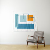 抽象芸術ブロック1ジオメトリックデザイン タペストリー (インサイチュ(横))